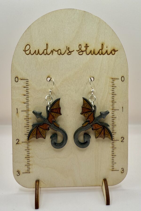 Draconian Beauty: Handcrafted Dragon Earrings - Image 11
