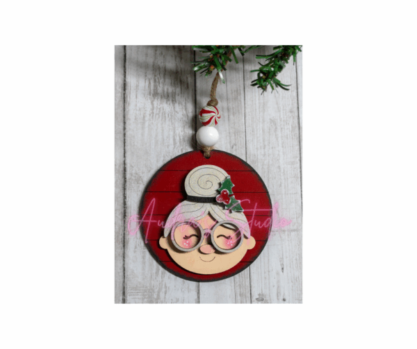 Hand-Painted Mrs. Claus Christmas Ornaments - Image 4