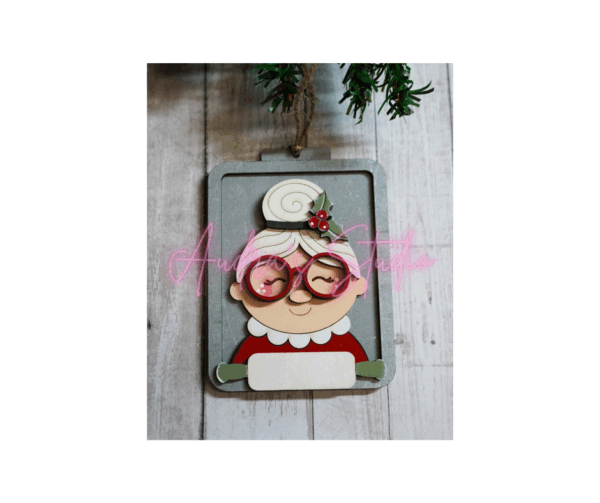 Hand-Painted Mrs. Claus Christmas Ornaments - Image 6