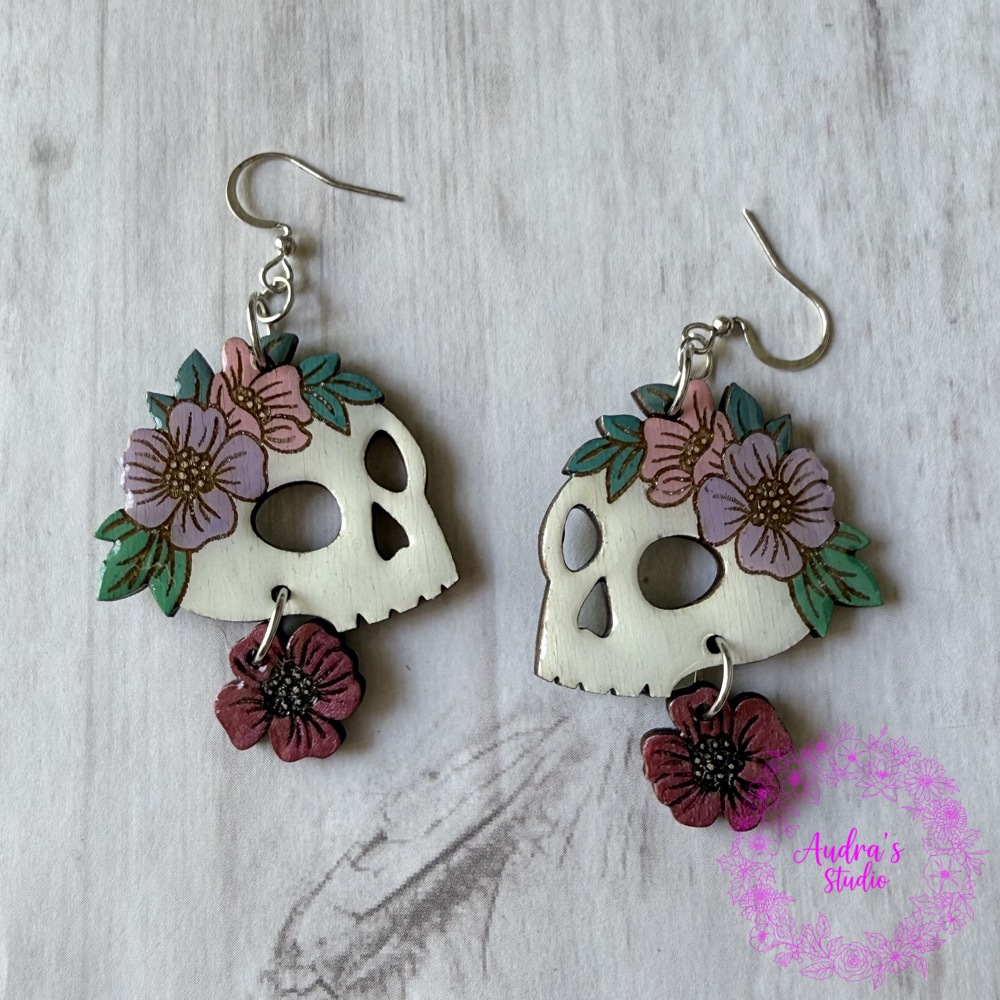 Sugar Skull Dangle Earrings