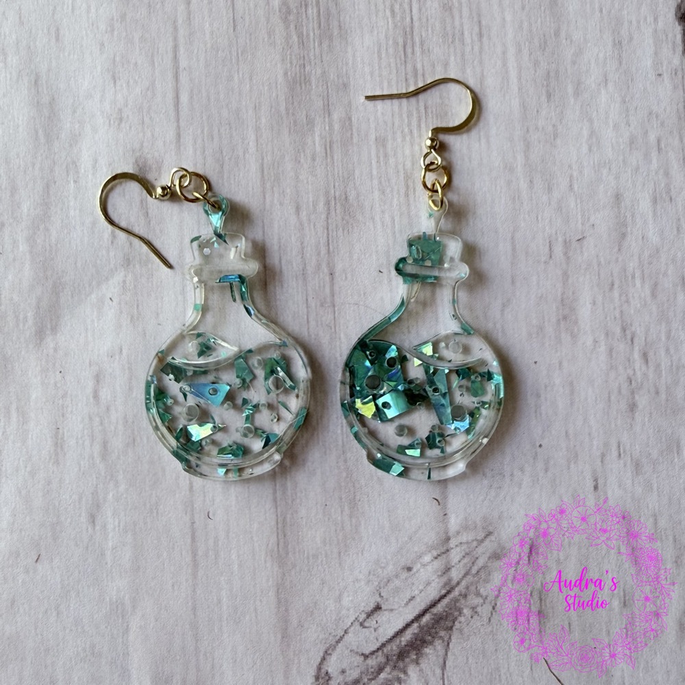 Acrylic Potion Bottle Earrings