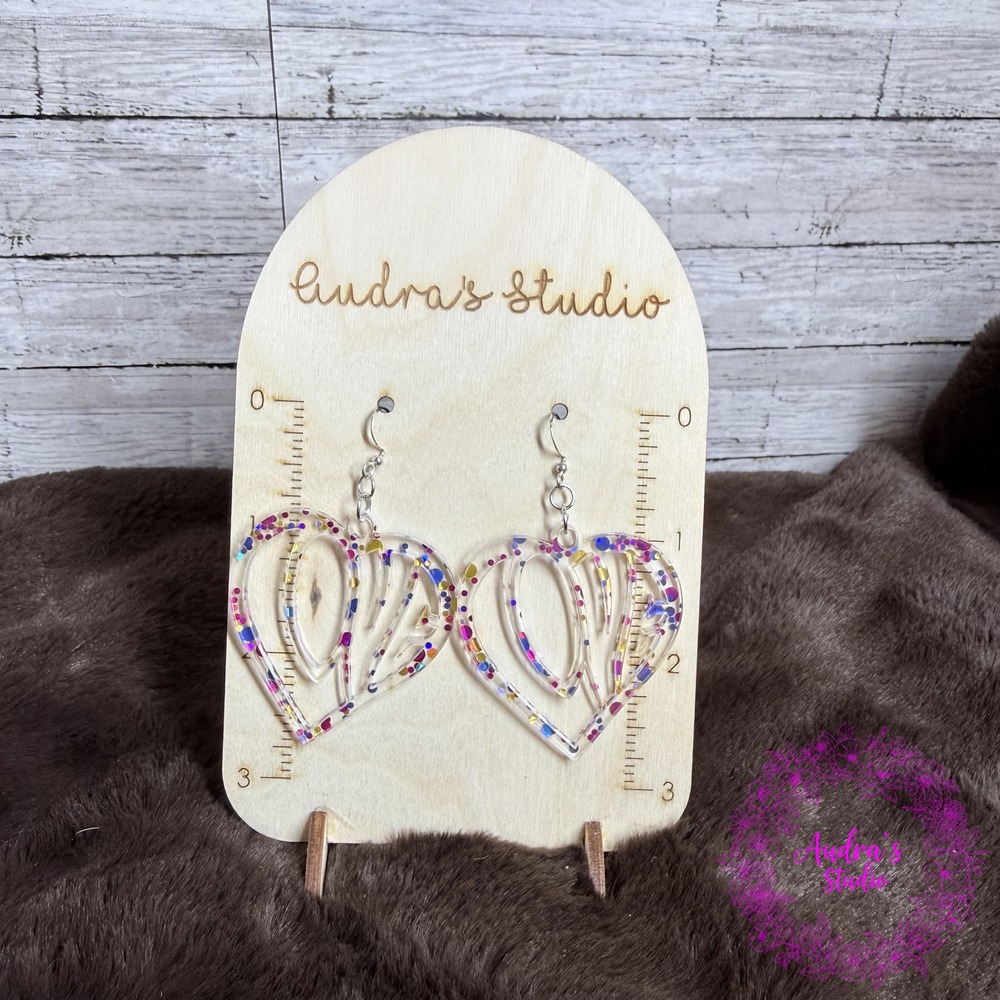 Acrylic Love Earrings