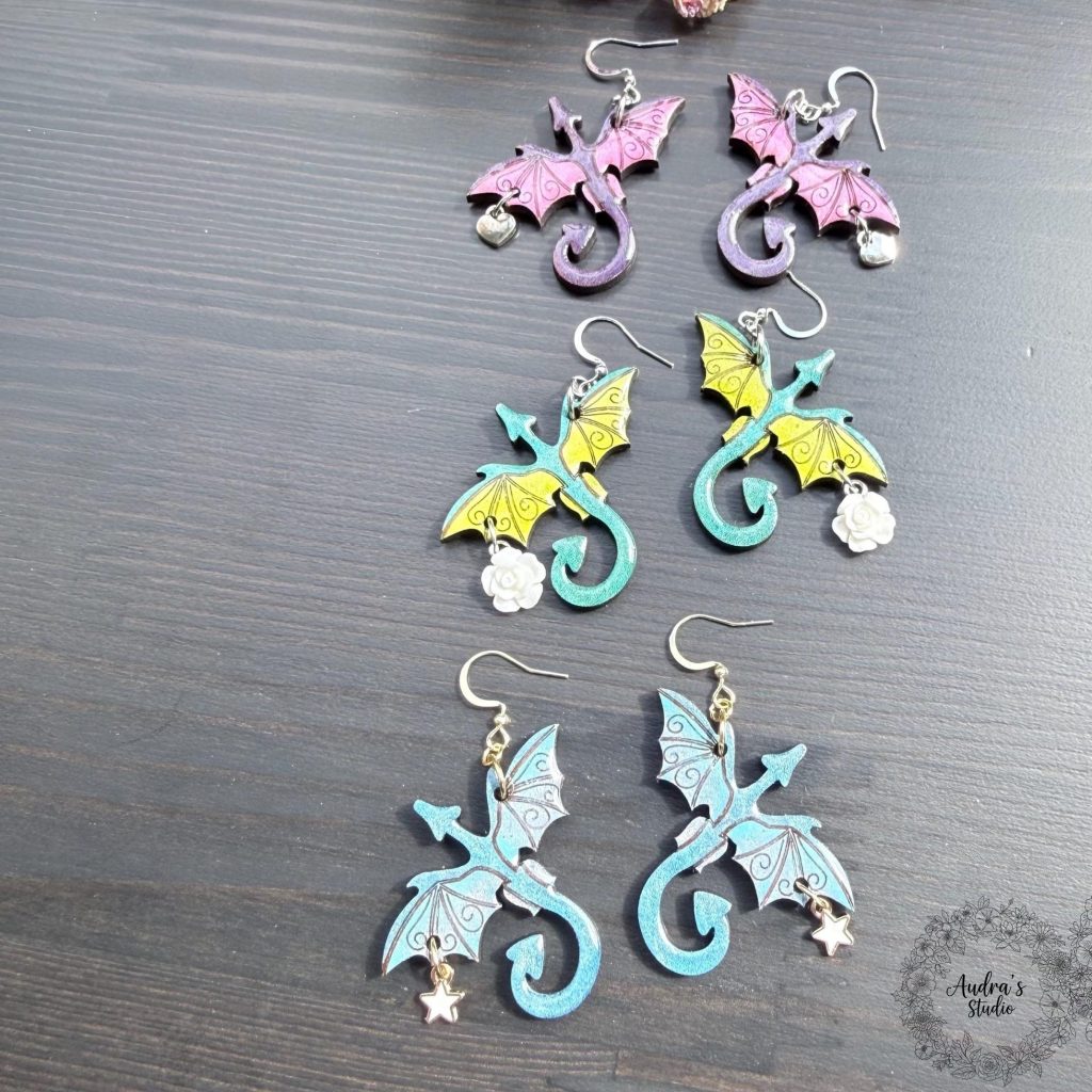 Color Shift Dragon Earrings