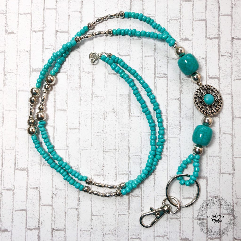 Beaded Pearl ID Badge Lanyard