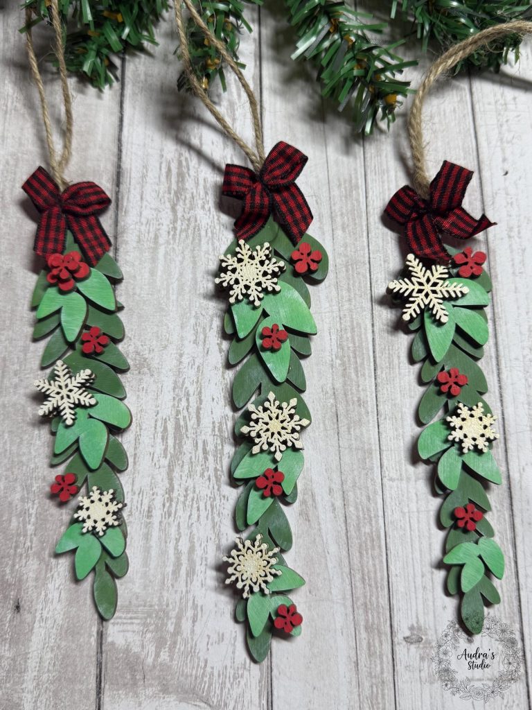 Mistletoe Ornament Set of 3