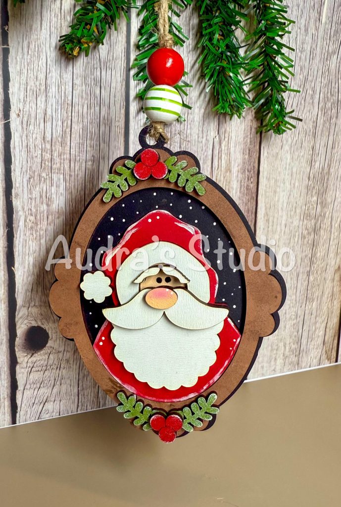 Framed Santa Claus Ornament