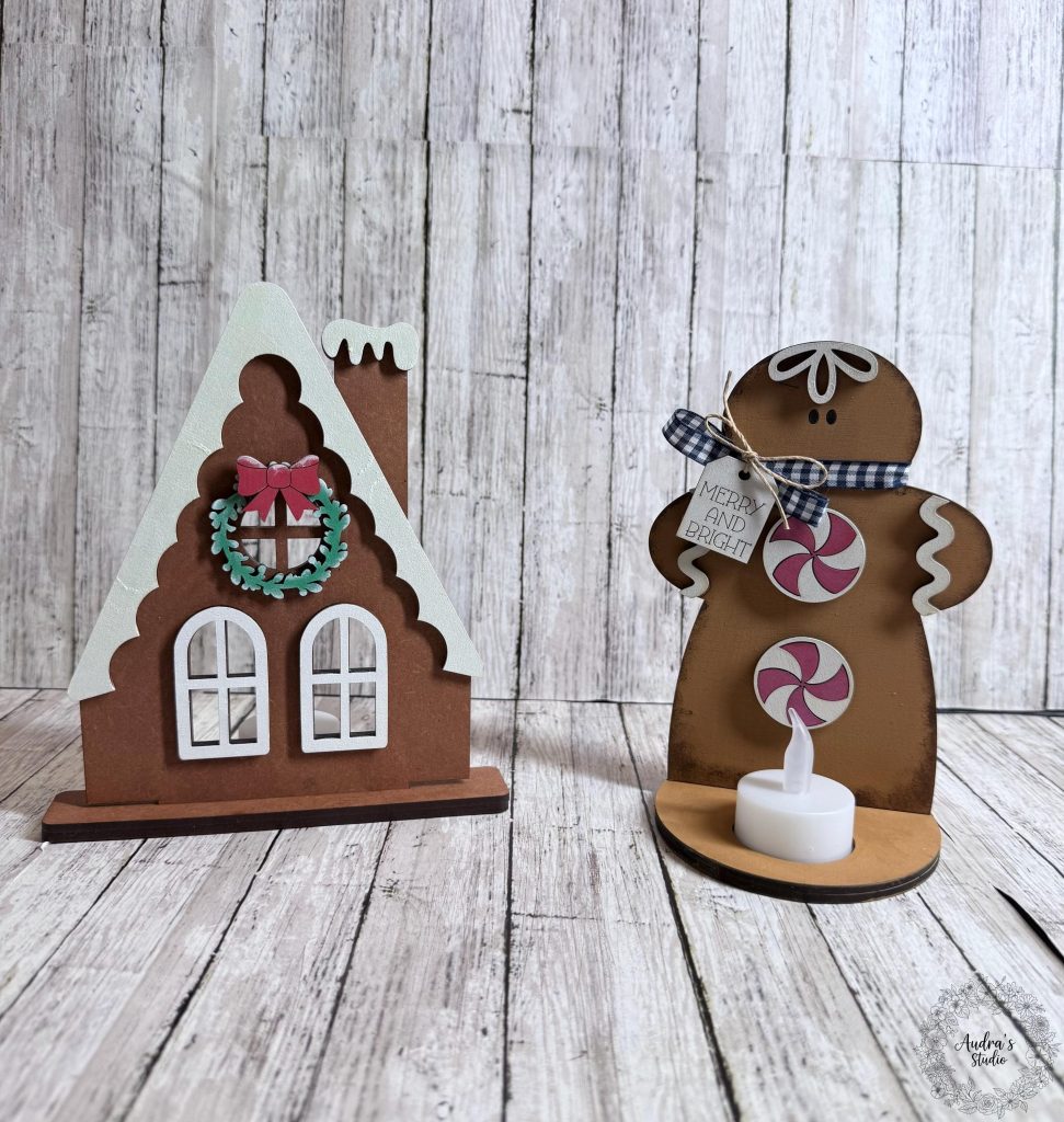 Lighted Gingerbread Village Set