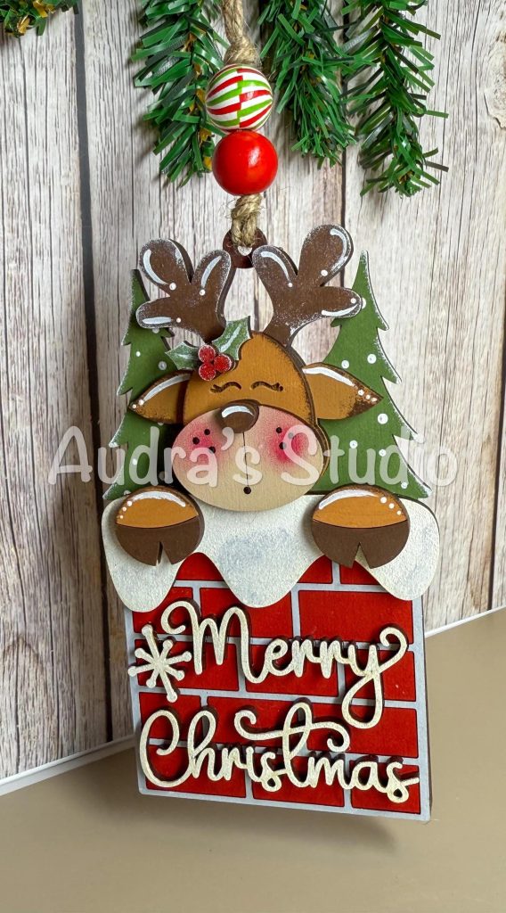 Chimney Reindeer Ornament