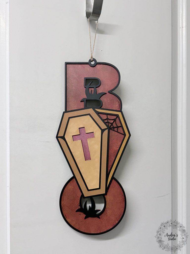 Pink Coffin BOO Sign