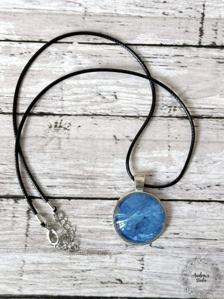 Fluid Art Pendant Necklace