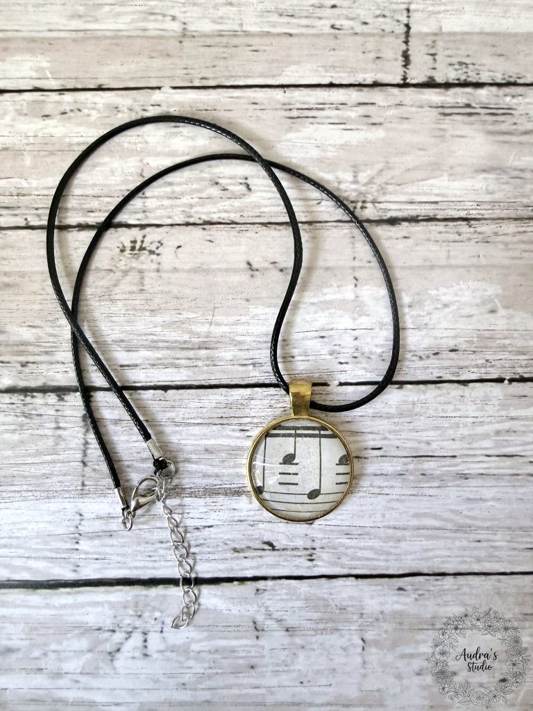 Sheet Music Pendant Necklace